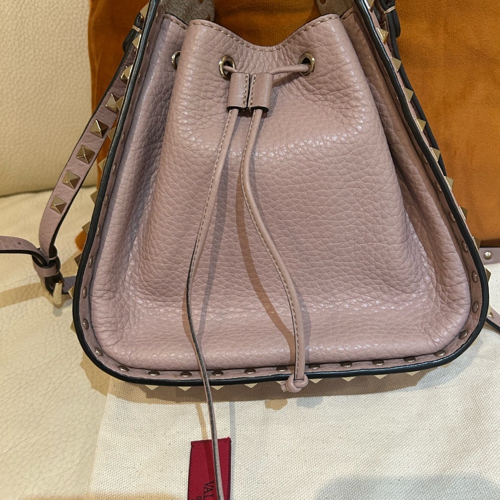 Valentino Garavani Pink Shoulder Bag with Studded Details